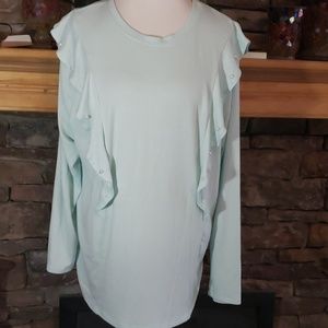 SALE⚡️NWT LANE BRYANT RUFFLE PEARL THIN SWEATER sz 18/20